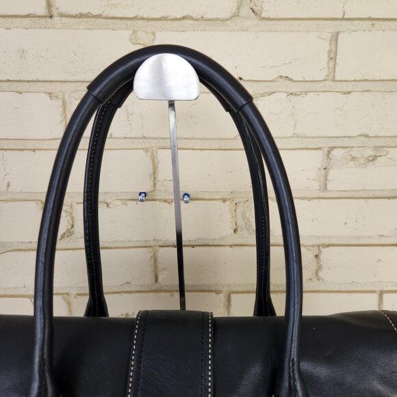 Like New Vintage Coach Hampton Soho Black Leather Tote Bag Purse - Picture 4 of 13